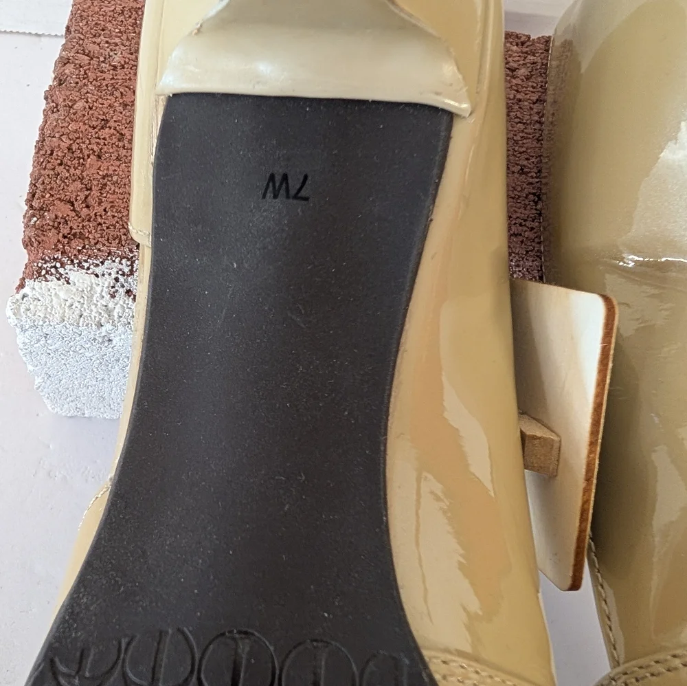 Talbots Shoes Cream Peep Toe Slight Platefom 5 Inches Heels 7W